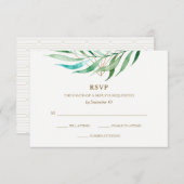 RSVP für botanische Hochzeiten und geometrische Ho (Vorne/Hinten)