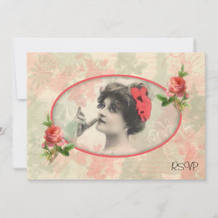 RSVP für den Hochzeitsempfang einer viktorianische Einladung
