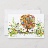 RSVP für die Hochzeit der verzauberten Waldseite Einladung (Rückseite)