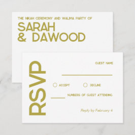 RSVP für eine elegante, Minimalistische muslimisch Karte