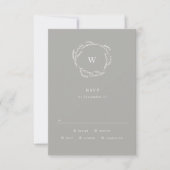 RSVP für eine RSVP-Hochzeit mit grauem und weißem (Vorderseite)