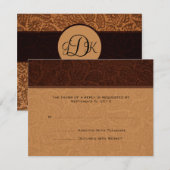 RSVP für gedrucktes Leder Karte (Vorne/Hinten)