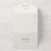 RSVP für Gipskraut Beet Red Wedding All In One Einladung (Außenbereich)