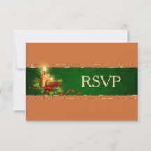 RSVP für goldene und grüne Weihnachtsfeiern