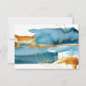 RSVP für Hochzeiten im Wasser und Sandfarben (Rückseite)