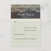RSVP für Hochzeiten und Hochzeiten aus Holz