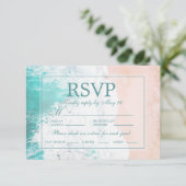 RSVP für Hochzeiten von aquamarinen Beach Ocean Sa (Stehend Vorderseite)