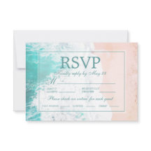 RSVP für Hochzeiten von aquamarinen Beach Ocean Sa