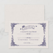 RSVP für Hochzeiten von Schiffen der Marine und vo Karte (Vorne/Hinten)