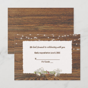 RSVP für Holz- und Lichtzeichenverheiratung