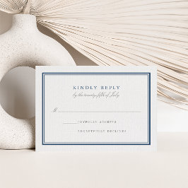 RSVP für klassische Marine und White Wedding