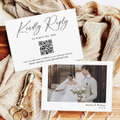 RSVP für klassische Schwarz-Weiß-Hochzeit Begleitkarte