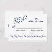 RSVP für lässige Handschriftenhochzeit mit Song-An (Vorne/Hinten)