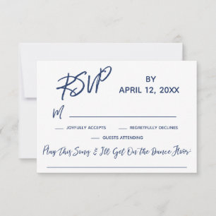 RSVP für lässige Handschriftenhochzeit mit Song-An Karte