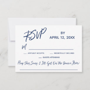 RSVP für lässige Handschriftenhochzeit mit Song-An Karte
