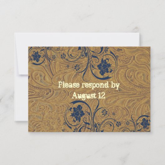 RSVP für Leder- und Hochzeitssehen mit Umschlägen (Vorderseite)