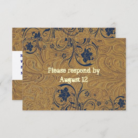 RSVP für Leder- und Hochzeitssehen mit Umschlägen (Vorne/Hinten)