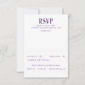 RSVP für Lila Hochzeiten und Hochzeiten (Vorderseite)