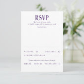 RSVP für Lila Hochzeiten und Hochzeiten (Stehend Vorderseite)