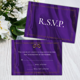 RSVP für lila Hochzeiten von Seide und Gold
