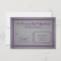 RSVP für Lila und graue Hochzeit
