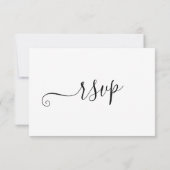 RSVP für Minimalistische Bohemische Script-Hochzei (Rückseite)