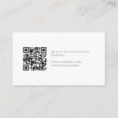 RSVP für Minimalistische Hochzeit für Baby | QR-Co Begleitkarte (Rückseite)