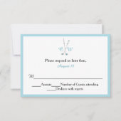 RSVP für Mit Monogramm Hochzeiten Karte (Vorderseite)