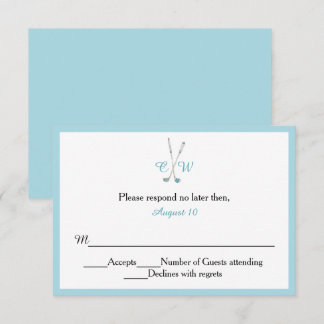 RSVP für Mit Monogramm Hochzeiten Karte