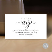 RSVP für Online-Hochzeiten, elegant Begleitkarte