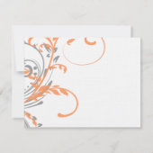 RSVP für Orange und Grau Karte (Rückseite)
