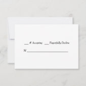 RSVP für Rose und Goldrahmen (Rückseite)