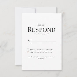 RSVP für Schwarz-Weiß-Hochzeit