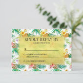 RSVP für tropische Ananas und Hibisken (Stehend Vorderseite)
