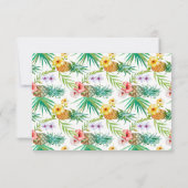 RSVP für tropische Ananas und Hibisken (Rückseite)