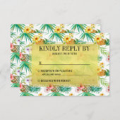 RSVP für tropische Ananas und Hibisken (Vorne/Hinten)