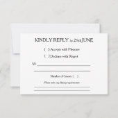 RSVP für verzauberte Waldhochzeit (Rückseite)