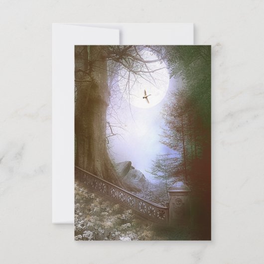 RSVP für verzauberte Waldszene (Rückseite)