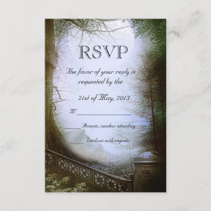 RSVP für verzauberte Waldszene Karte