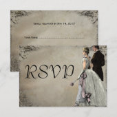 RSVP für Vintage Braut und Hochzeit (Vorne/Hinten)
