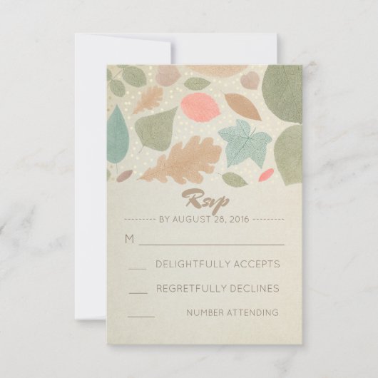 RSVP für Vintage Fall- und Goldpunkte Karte (Vorderseite)