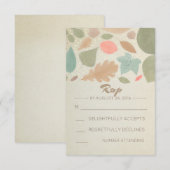 RSVP für Vintage Fall- und Goldpunkte Karte (Vorne/Hinten)