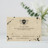 RSVP für Vintage Monogramm- und Tintenfessel (Stehend Vorderseite)