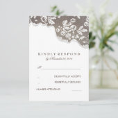 RSVP für Vintage Rustikale Hochzeit Karte (Stehend Vorderseite)