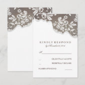 RSVP für Vintage Rustikale Hochzeit Karte (Vorne/Hinten)