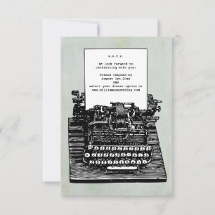 RSVP für Vintage Schreibmaschine Karte