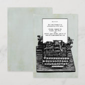 RSVP für Vintage Schreibmaschine Karte (Vorne/Hinten)