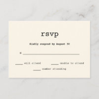 RSVP für Vintage Schreibmaschinenverheiratung