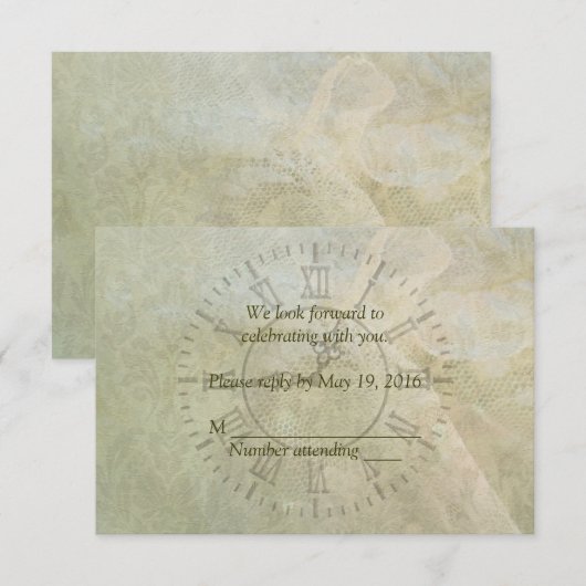 RSVP für Vintage Uhr (Vorne/Hinten)