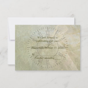 RSVP für Vintage Uhr Karte